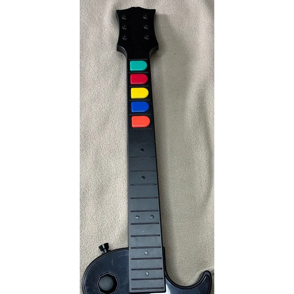 Guitar Hero Wireless Gibson Les Paul Black Nintendo Wii Wii-033 Tested & Working
